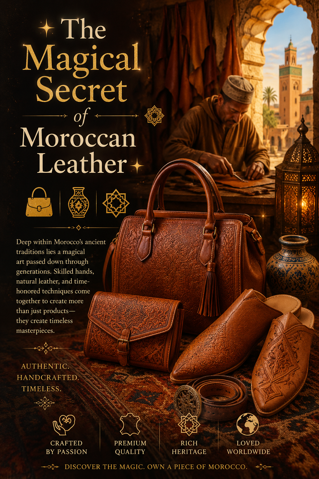 ✨ The Magical Secret of Moroccan Leather ✨ 👜🏺🌟